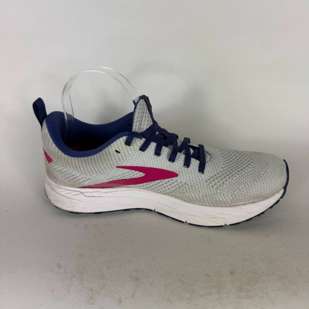 Brooks Revel 5 Athletic Shoes Women's 10 White Blue Low Top Running Sneakers - Picture 3 of 10